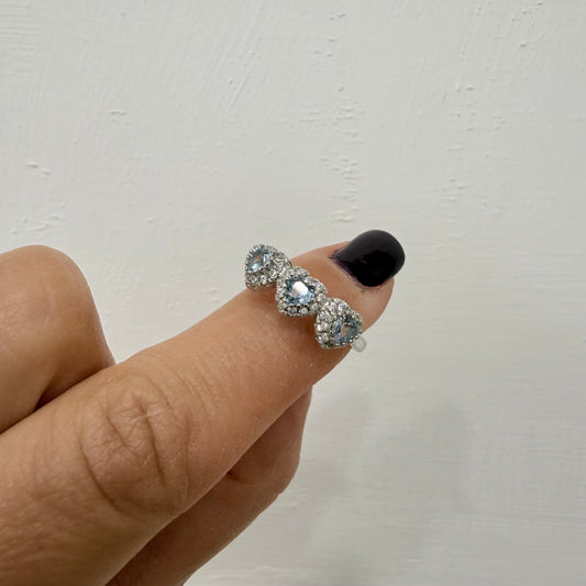 Anello cuori turchesi