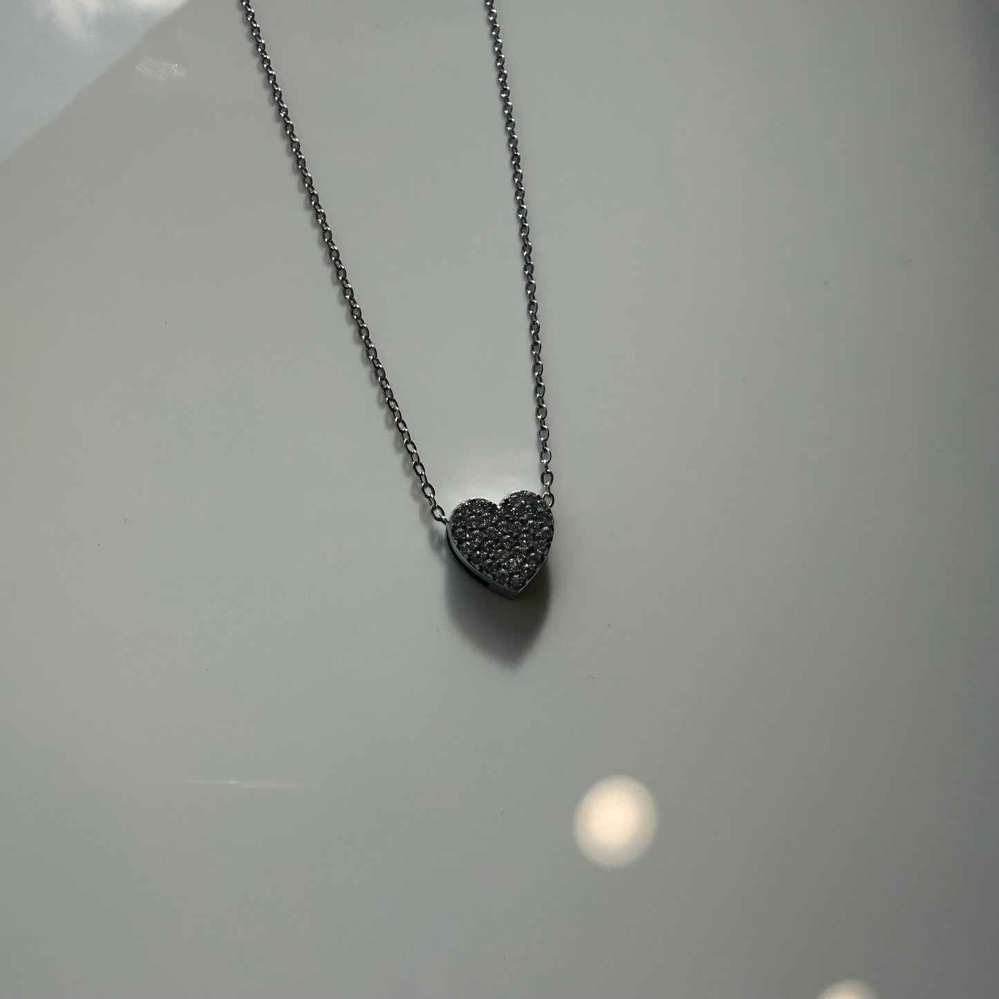 Collana cuore zirconi