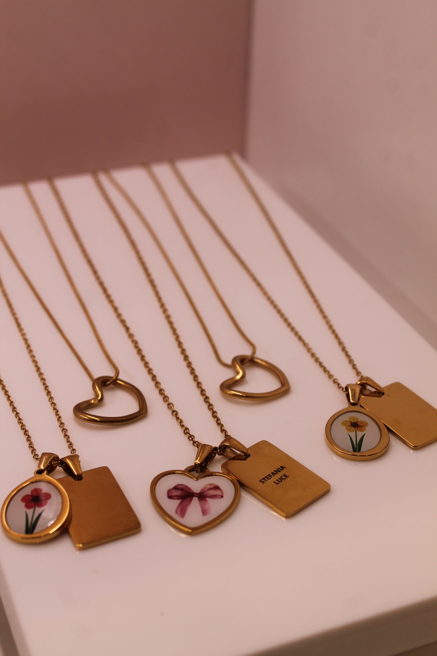 COLLANA FIORE+targhetta