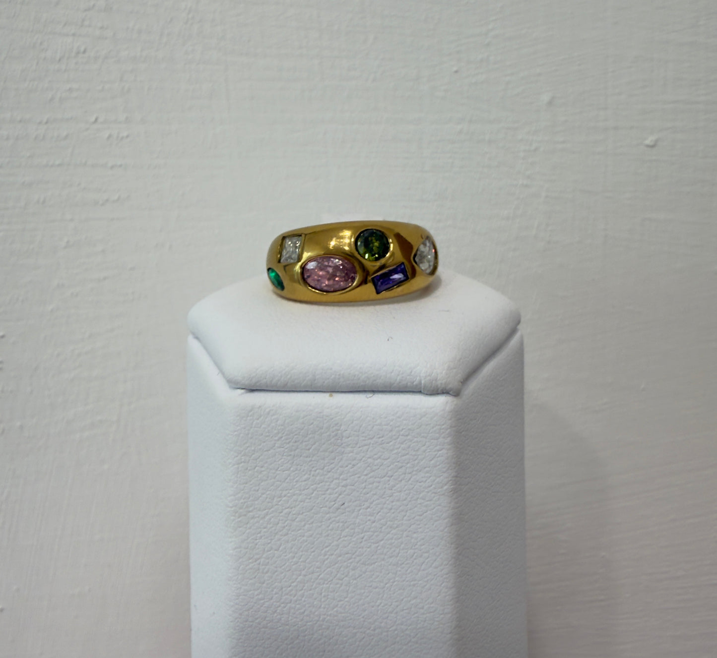 Anello pietre colorate