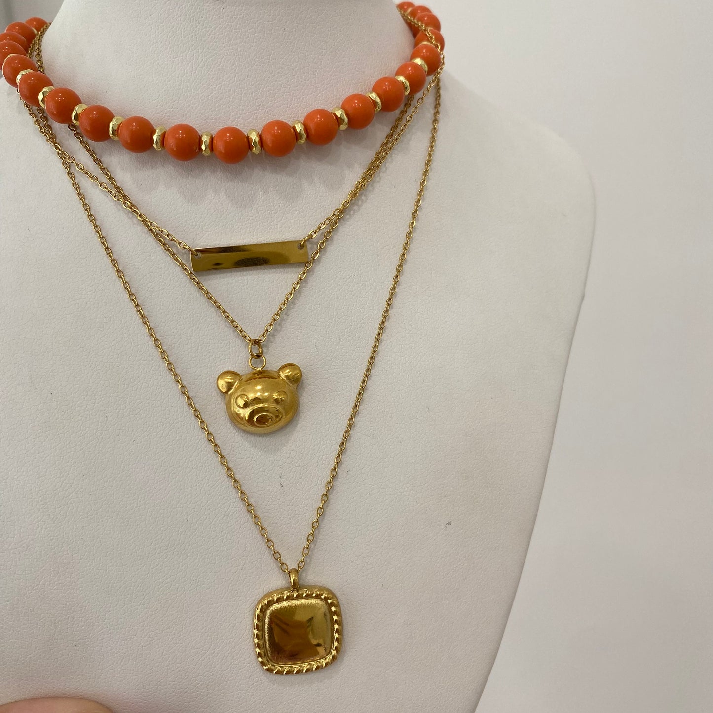 COLLANA PERLE ARANCIO