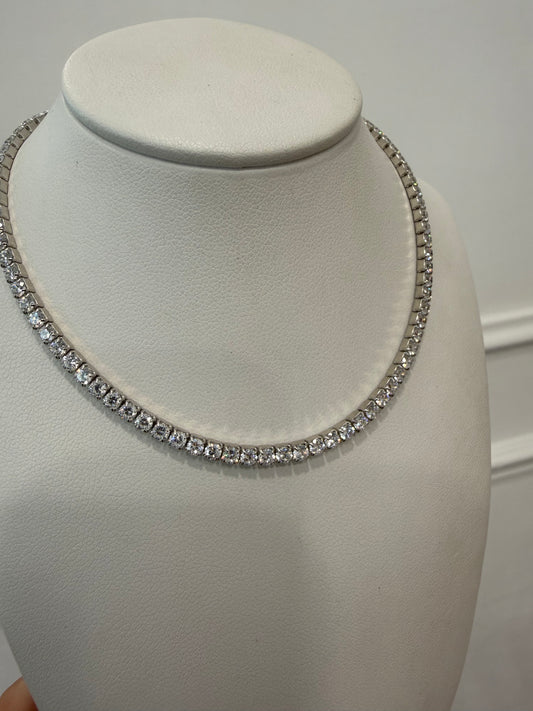 Collana tennis argento