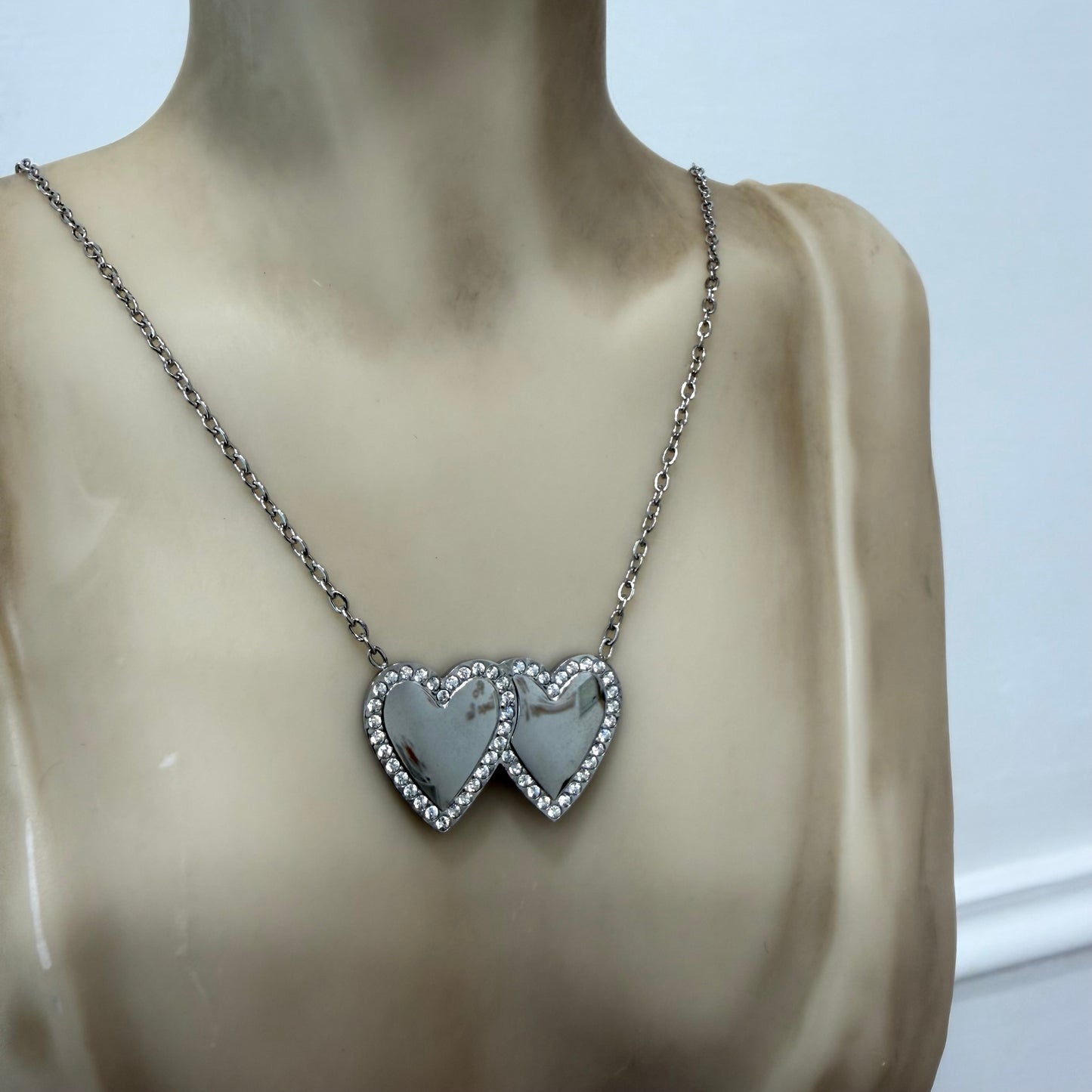 Collana cuore doppio