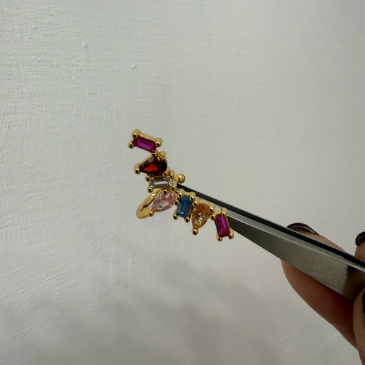 Earcuff zirconi colorati