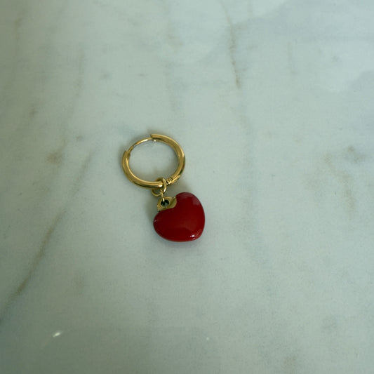Orecchino singolo cuore