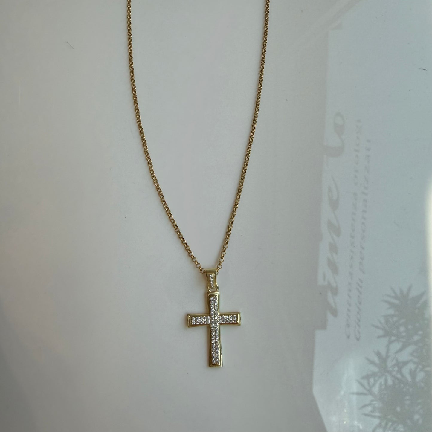Collana argento croce
