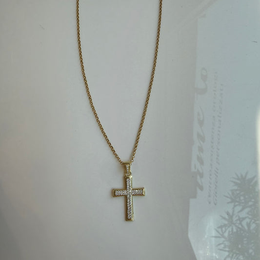 Collana argento croce