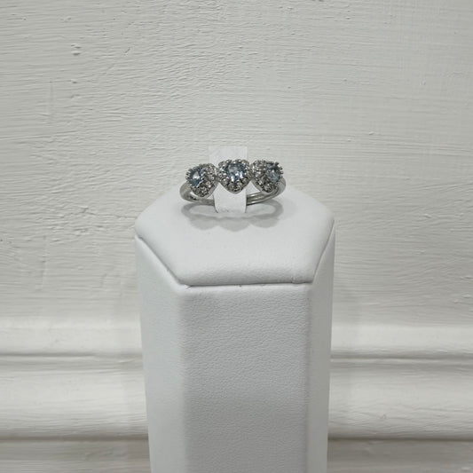 Anello cuori turchesi