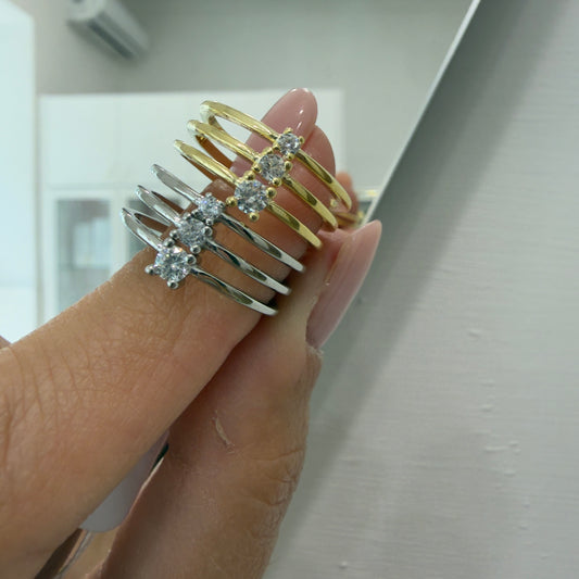 Anello tre punti luce