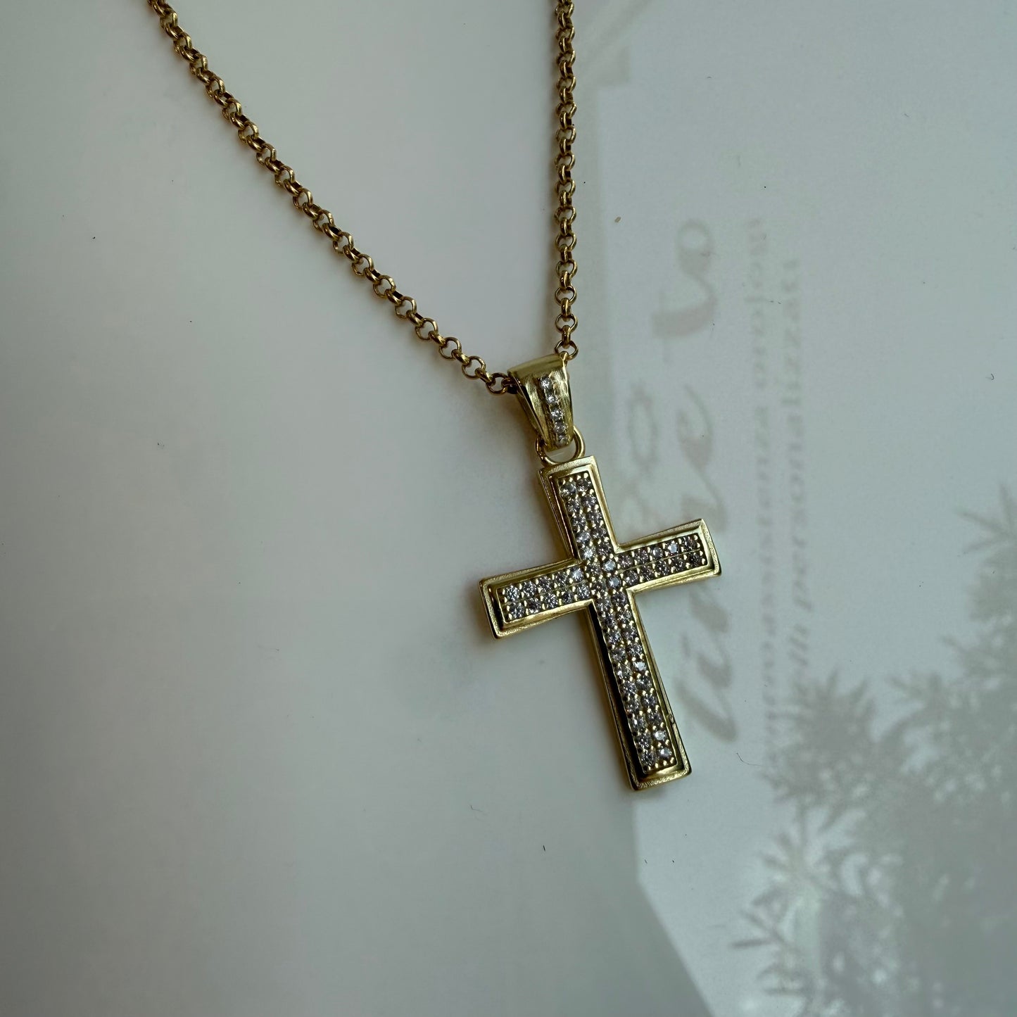 Collana argento croce