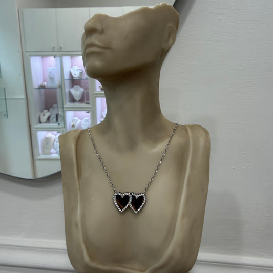 Collana cuore doppio
