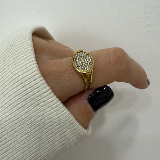 Anello chevalier brillantini