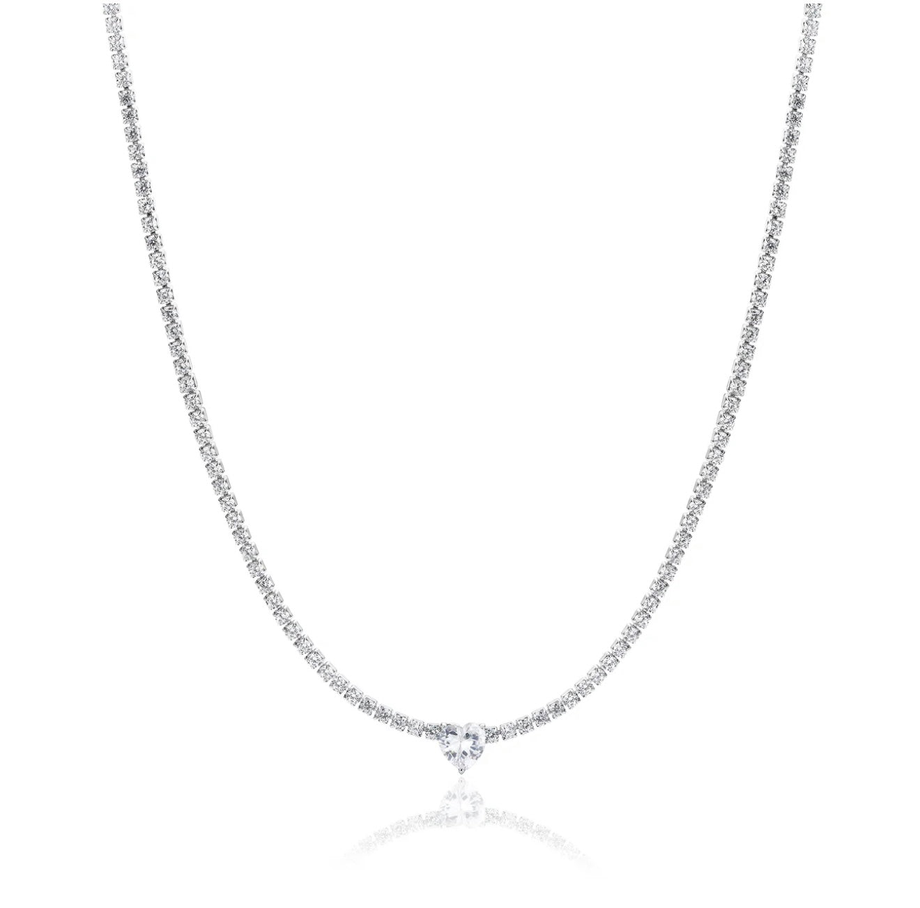 COLLANA TENNIS CUORE