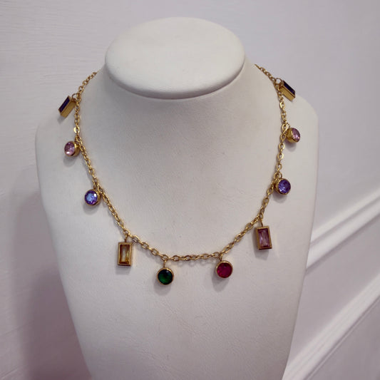 Collana pietre colorate