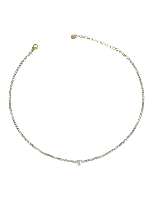 COLLANA TENNIS CUORE